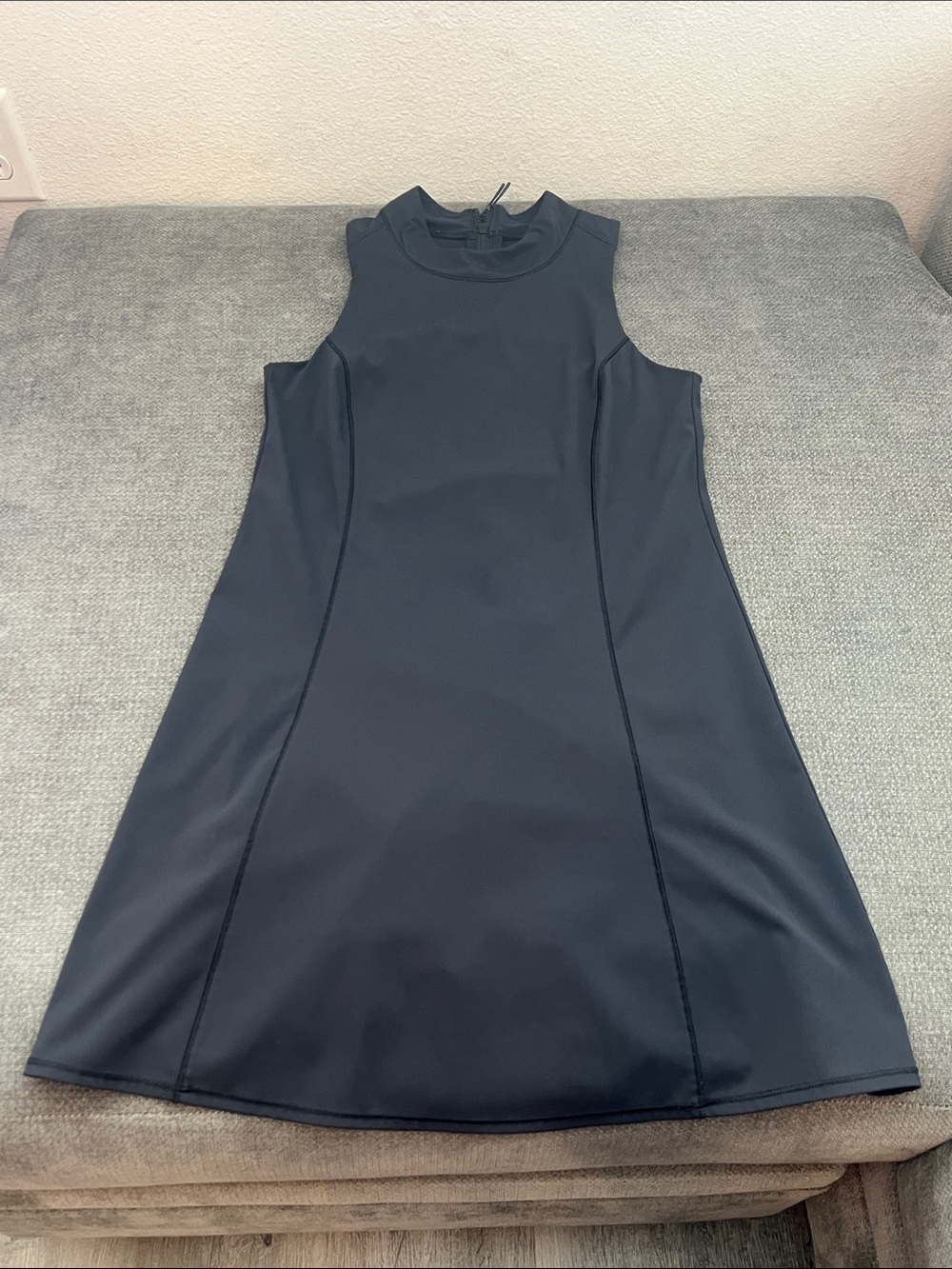 Outdoor Voices Black Sleeveless A-Line Mini Dress